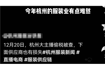 爆料！帶貨一姐薇婭涼了，紡服市場連鎖反應，中小企業(yè)處境或?qū)⒏永щy